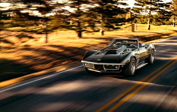 Картинка Corvette, Chevrolet, black, Stingray, Nick Stephens Photography