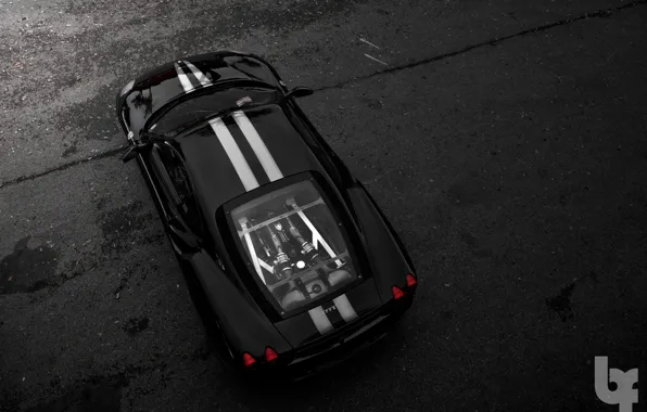 Картинка стоянка, Ferrari, чёрный фон, f430 scuderia