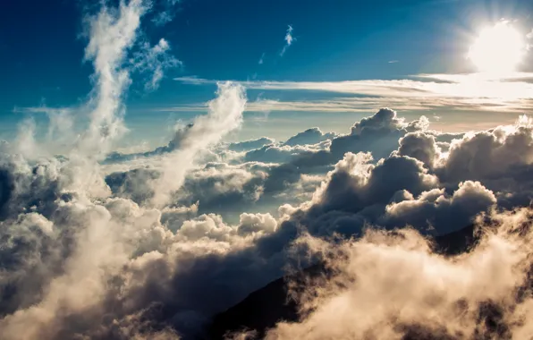 Картинка небо, солнце, облака