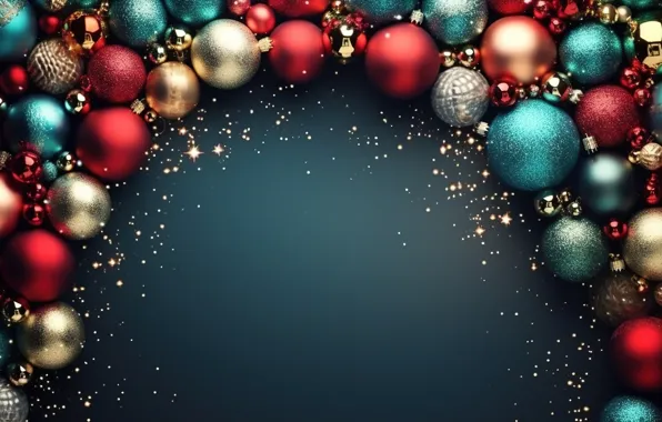 Картинка украшения, фон, шары, colorful, Новый Год, Рождество, new year, happy