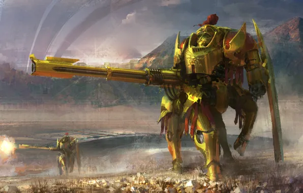 Роботы, арт, Warhammer 40000
