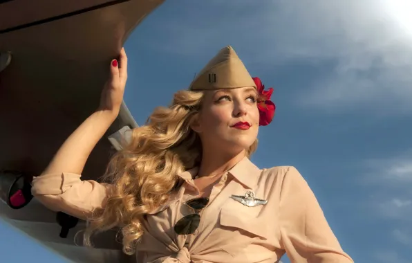 Небо, девушка, авиация
