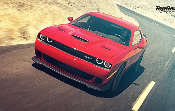 Картинка 2015, Top Gear, SRT, Challenger, Dodge, Rear, Speed, Front