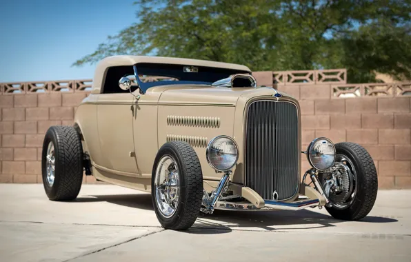 Ретро, Ford, классика, передок, 1932, hot-rod, classic car