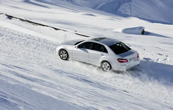 Картинка зима, машины, mercedes-benz, 4matic