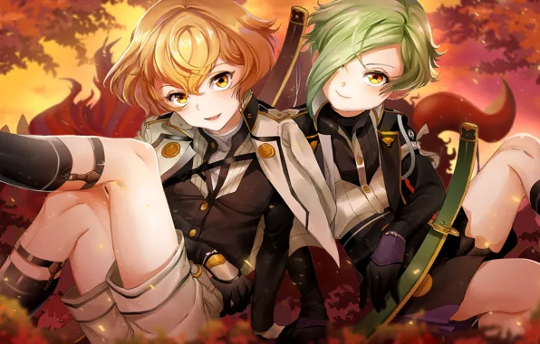 Аниме, мальчики, Touken Ranbu, Танец Мечей