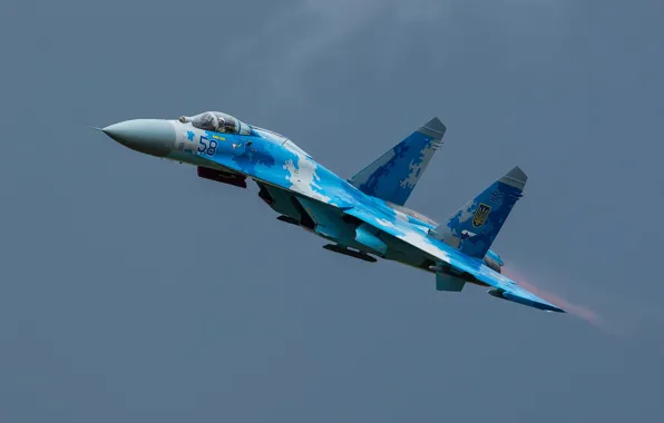 Картинка Истребитель, Украина, Форсаж, Су-27, ВВС Украины