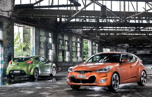 Hyundai, автомобили, два, хёндай, Veloster