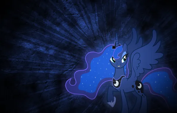 Фон, пони, My little pony, Luna