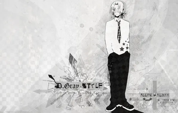 Галстук, рубашка, парень, брюки, D. Gray-man