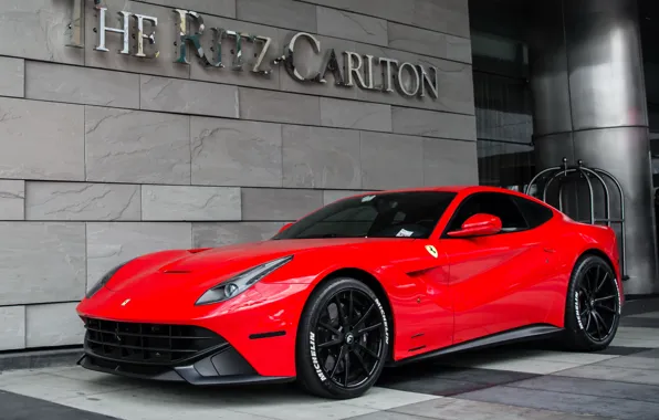 Картинка Ferrari, Red, Berlinetta, F12