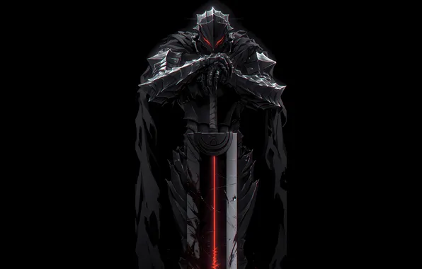 Картинка Guts, AMOLED, Black Swordsman