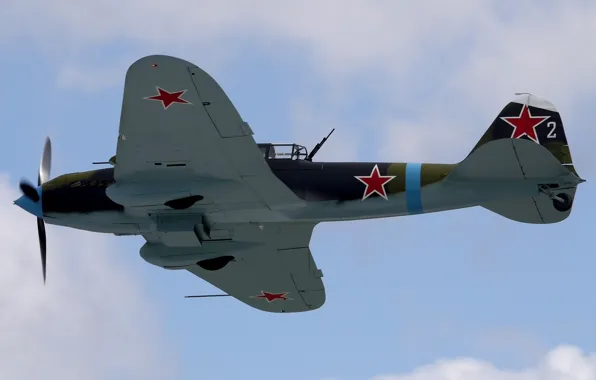 Картинка полёт, штурмовик, советский, IL-2 Sturmovik