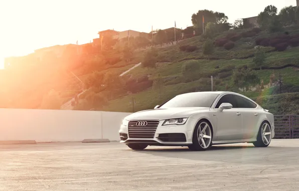 Audi, холмы, ауди, серебристый, блик, quattro, silvery, Sportback