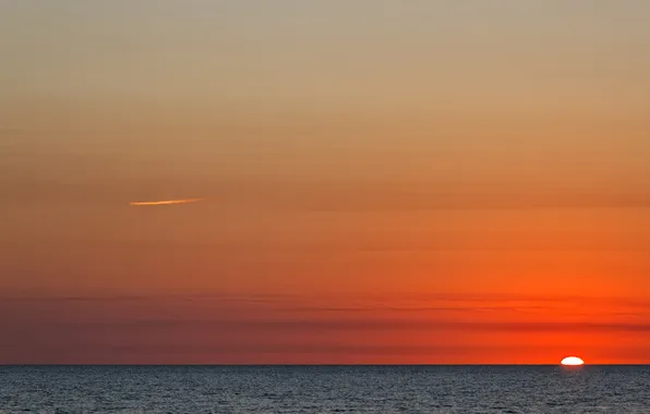 Восход, океан, Солнце, Аргентина