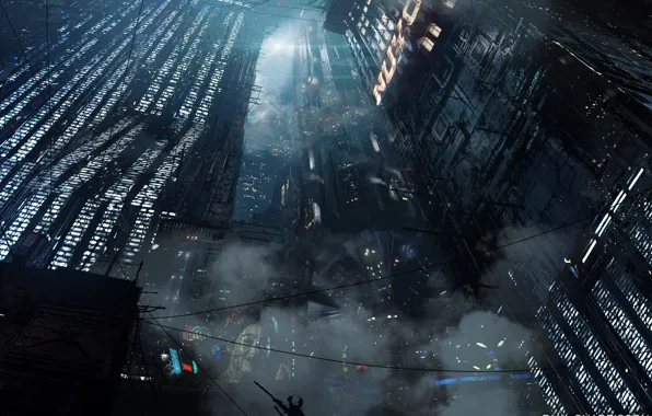 Город, огни, небоскрёбы, BLADE RUNNER 2049, Black Out 2022