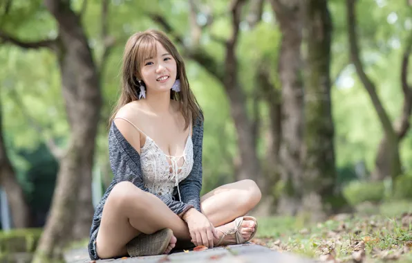 Картинка взгляд, девушка, азиатка