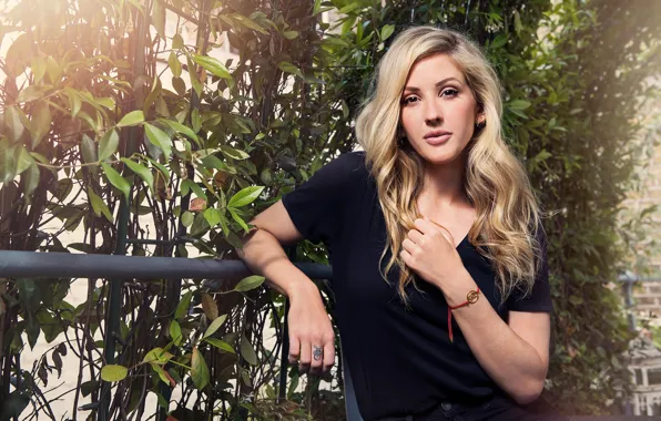 Взгляд, девушка, волосы, майка, Ellie Goulding