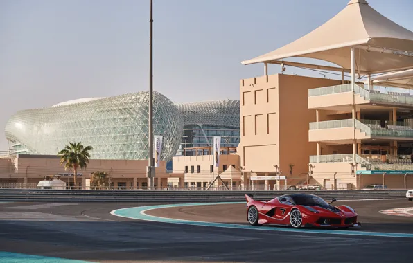 Картинка Ferrari, Dubai, FXX, Yas Marina Circuit, Ferrari FXX-K, racing track, track car