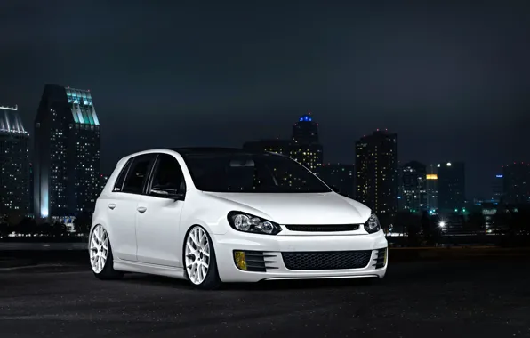 Картинка Volkswagen, golf, White, GTI, MK6