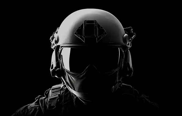 Dark, шлем, monochrome, helmet, ИИ арт, AI art