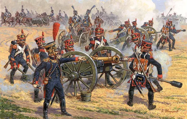 Картинка арт, Наполеоновских войн., эпохи, Французская пешая артиллерия 1810-1814гг. Участвовала, во всех сражениях
