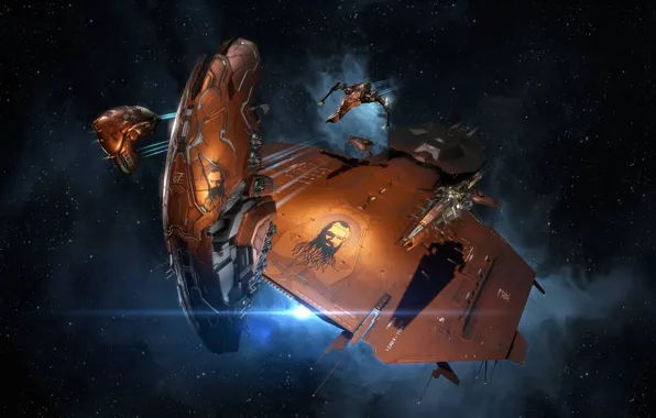 Туманность, портрет, Космос, space, космический корабль, eve online, space ship, космоопера