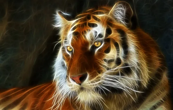 Картинка тигр, аэрография