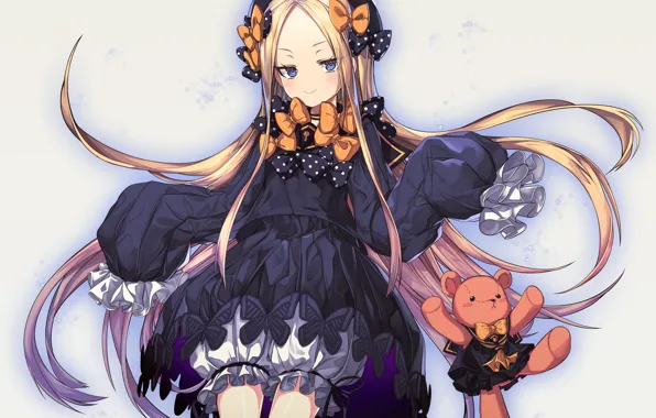 Волосы, аниме, арт, мишка, девочка, шляпка, Fate Grand Order, Судьба великая кампания