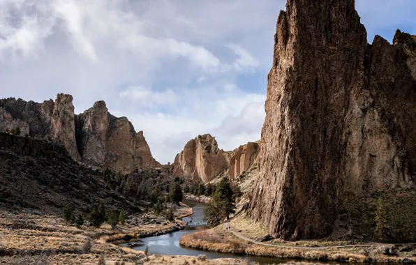 Картинка nature, River, central oregon, Smith Rock