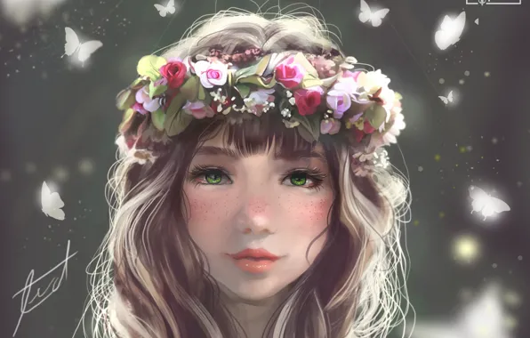 Девушка, венок, by fizzypopcake