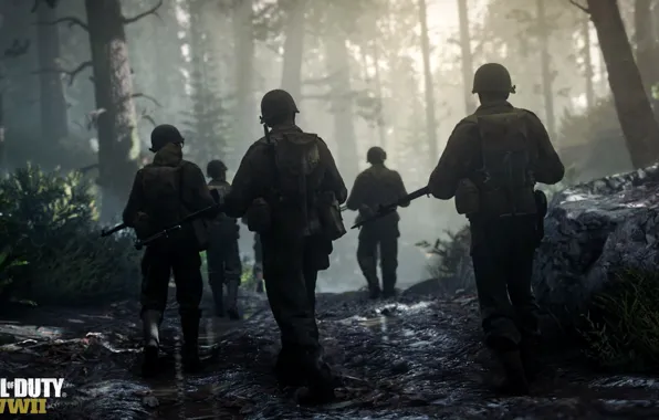 Картинка Call of Duty, Front, Company, Soldiers, COD:WWll, Call of duty:WW2, In game footage