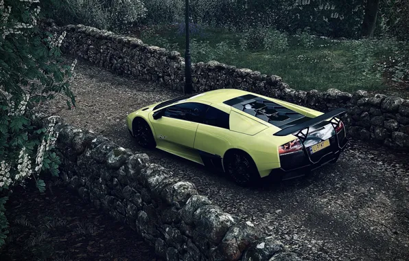 HDR, Lamborghini, Murcielago, Game, Trees, Grave, UHD, 4K