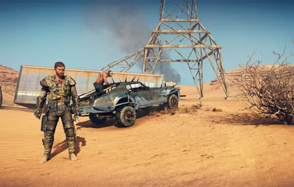 Car, game, sand, Mad Max, suna