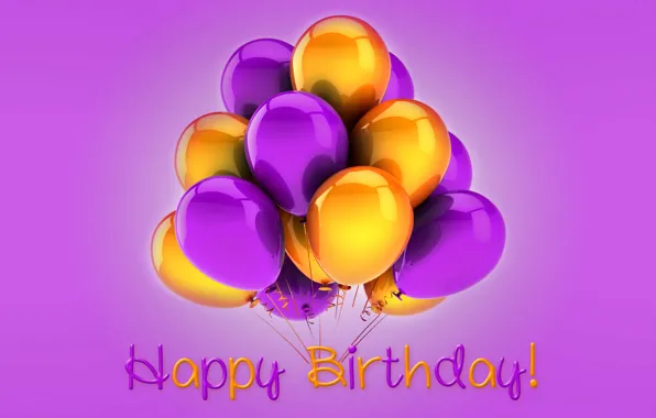 Воздушные шары, день рождения, colorful, Happy Birthday, balloons, Design by Marika