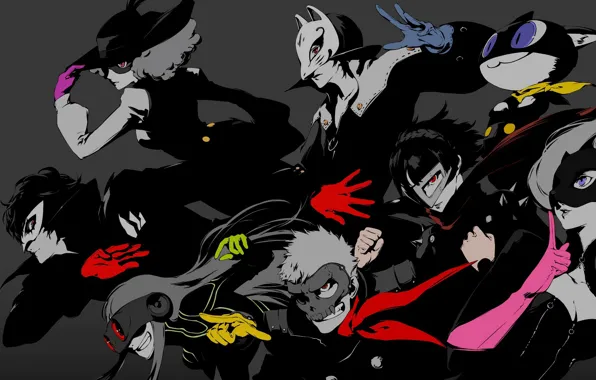 Аниме, арт, персонажи, Persona