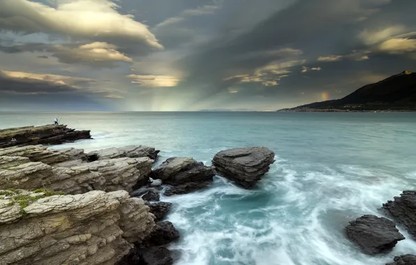 Море, пейзаж, скалы