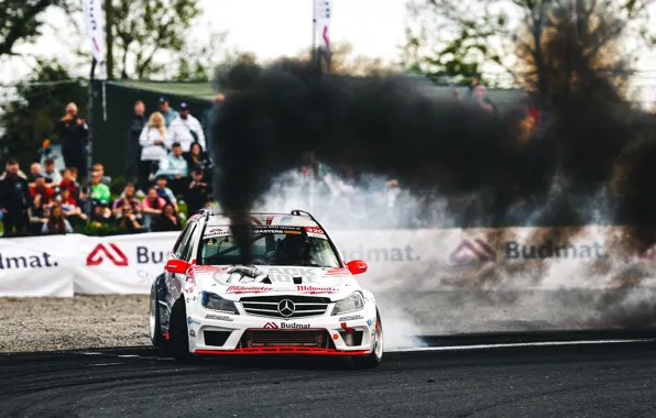 Дым, дрифт, mercedes, drift, 2023, DMEC, Drift Masters European Championship