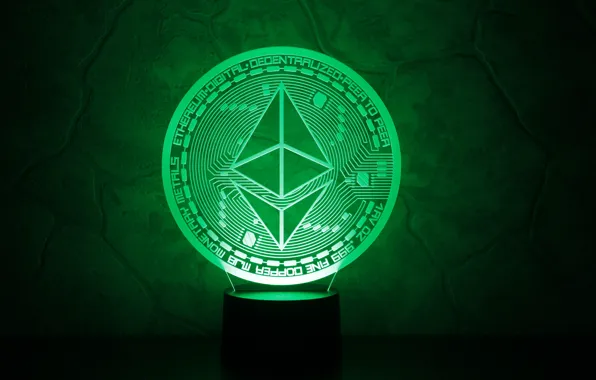 Green, эфир, cryptocurrency, eth, ethereum