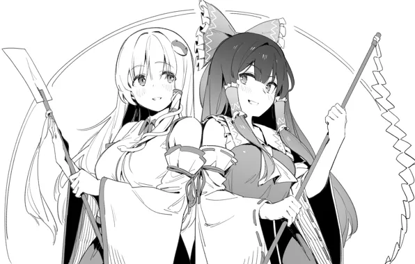 Девушки, аниме, арт, Touhou, Тохо, Тоухоу