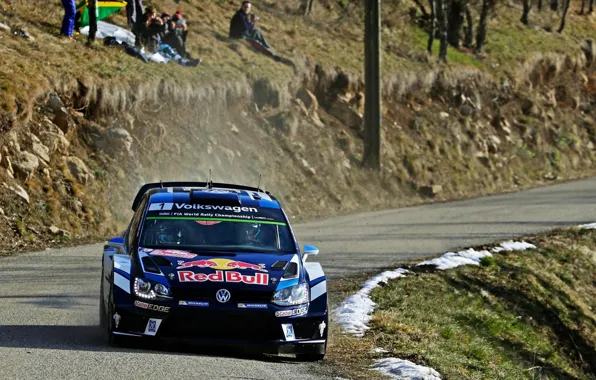 Картинка Синий, Volkswagen, Передок, Polo, Sebastien Ogier, Фас