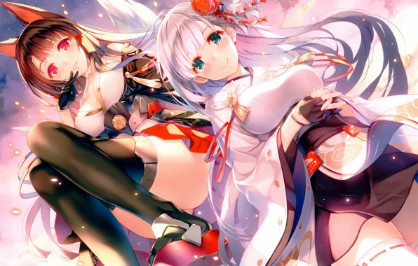 Девушки, Арт, Фентези, Azur Lane