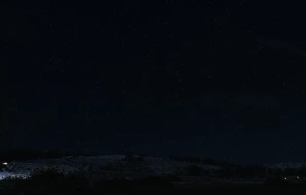 HDR, Stars, Winter, Landscape, Night, Snow, Game, UHD