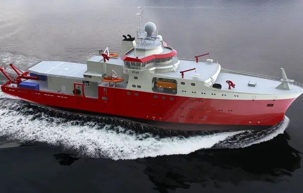 Море, Судно, Графика, Рендеринг, Navy, Vessel, Offshore Supply Ship, Supply Ship