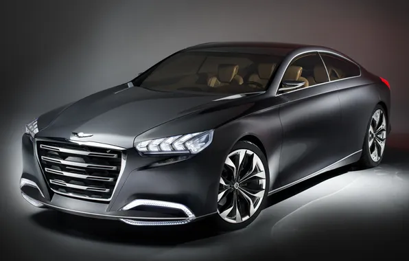 Картинка авто, Concept, черный, концепт, Hyundai, хёндай, Genesis, HCD-14