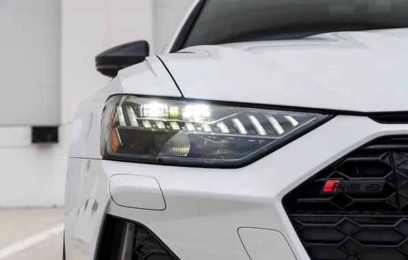 Картинка Audi, White, Face, Avant, RS6, Full LED Lights