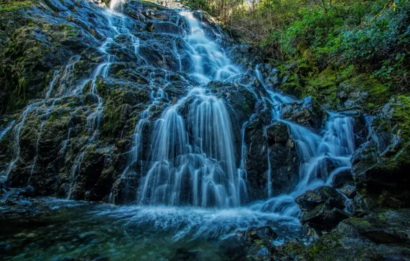 Водопад, Канада, Vancouver, Peden Lake, Mary Vine Creek