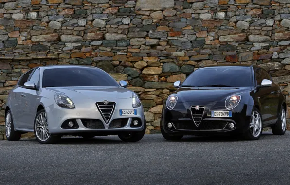 Черная, белая, mixed, Alfa romeo