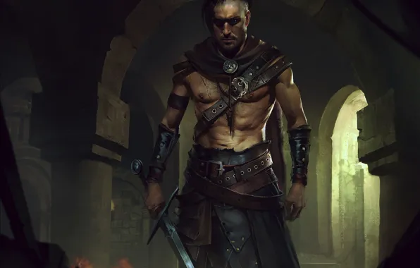 Игра, меч, воин, парень, The Elder Scrolls Legends