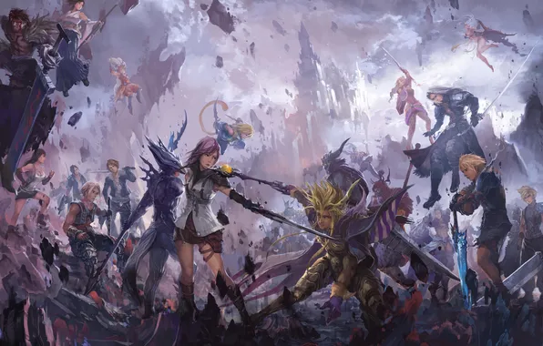 Картинка lightning, final fantasy, art, square enix, Sephiroth